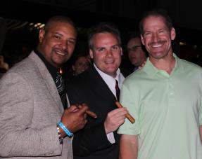 Walter Briggs, John Ost and Bill Cowher at Cigar Event